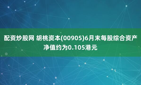 配资炒股网 胡桃资本(00905)6月末每股综合资产净值约为0.105港元